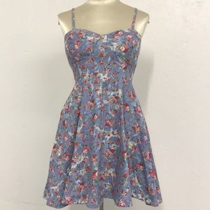 Lust N Must Floral Strappy Sleeveless Dress Medium